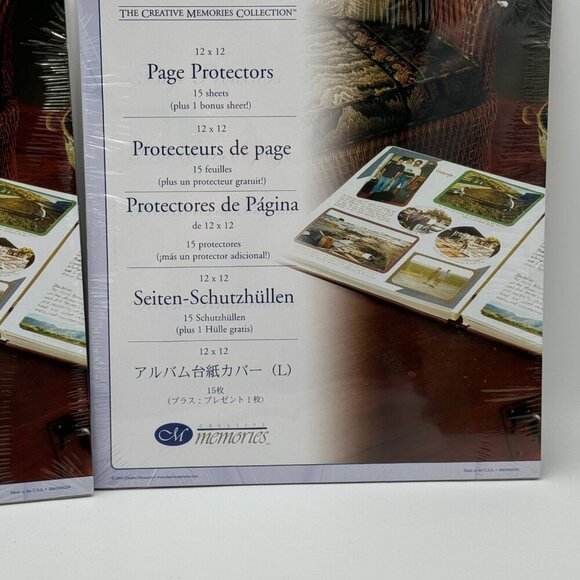 Creative Memories 12x12 Page Protectors Old Style 15 Sheets new sealed in packag - Picture 3 of 4